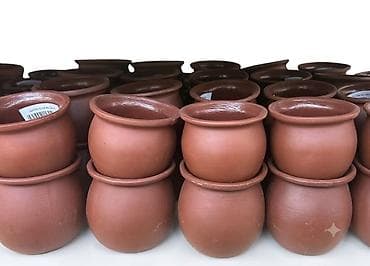 ucuz guller: Gil qablar – kiçik ölçülü saxsı küplər - Material: təbii gil/saxsı — 3