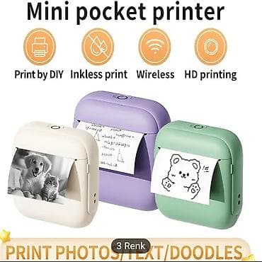 3d pirinter: TƏCİLİ MAYA DƏYƏRİNƏ SATILIR!!! Mini Portativ Termal Simsiz Printer – — 3