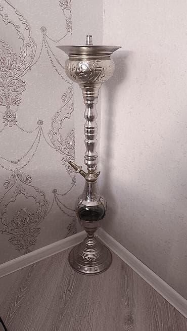 ag gumus: Metallik nargilə – klassik şərq üslubunda - Material: cilalanmış — 2