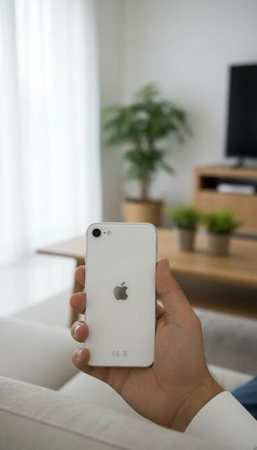 iphone qiymetleri: IPhone SE 2020, 64 GB, Ağ, Face ID, Barmaq izi, Simsiz şarj — 1