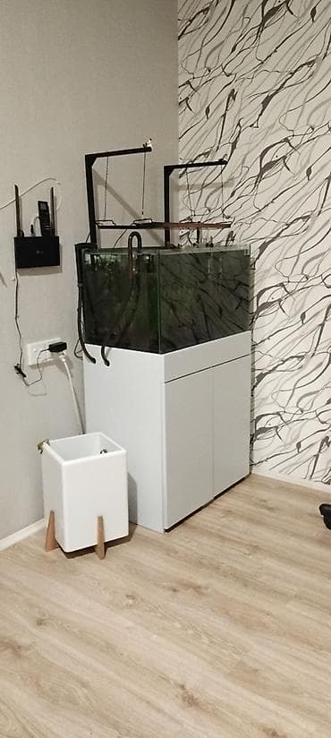akvarium satisi: 70x40x40 Göründüyü vəziyətdə satılır. İşıqdan başqa bütöv komplekt — 2