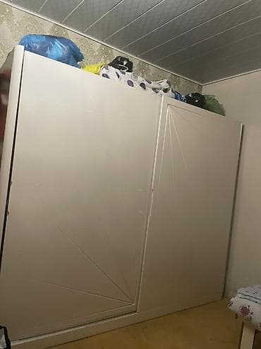 surgulu dolab: Iki qapılı sürgülü qarderob - Rəng: açıq bej/krem - Material — 4