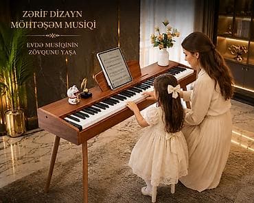 elekt: Elektro Pianino Qəhvəyi rəngli 88 klaviş tam oktava Pianino səslidir 4 — 8