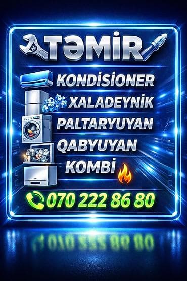 Məişət texnikasının təmiri və servisi Xidmət sahələri: - Kondisioner