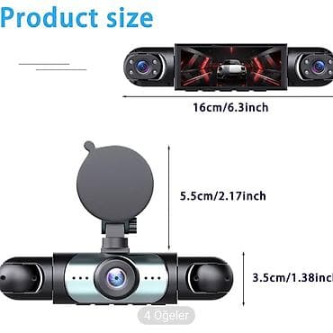 Videoreqistratorlar: 🎥4kameralı(2salon(*sağ*sol)+ön+arxa) +128gb yaddaş kartı+typce — 2