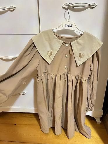 uşaq üçün geyimlər: Bej rəngli uzunqol qız uşağı donu - Rəng: açıq bej/şampan tonları - — 1