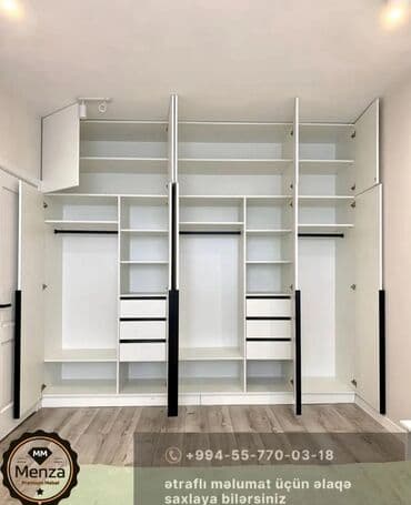 qapi: Yeni, Açılan, 6 qapı Düz dolab, Qarderob, paltar dolabı, Rusiya — 3