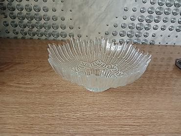 Şüşə meyvə/qəlyanaltı qabı - Material: şəffaf qalın şüşə - Dizayn — 2