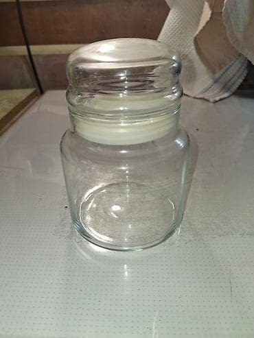 Qab-qacaq və mətbəx ləvazimatları: Şüşə qablar – hermetik qapaqlı (3 ədəd dəst) - Material: şəffaf qalın — 2