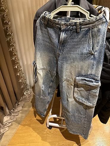 baggy şalvar: Bol kəsim Şalvar, Bershka, M — 1