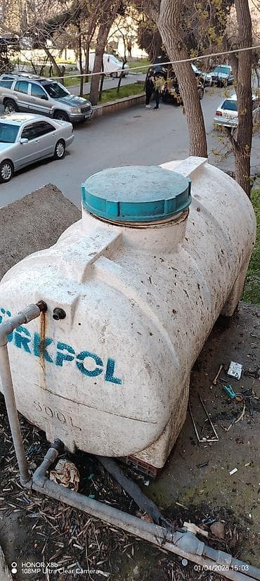 Baklar və çənlər: Bak, Plastik, 500 l l, İşlənmiş, Ünvandan götürmə — 1