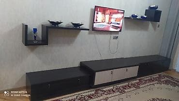 divar rəfi: İşlənmiş, Düz TV altlığı, Polkalı, Laminat — 1