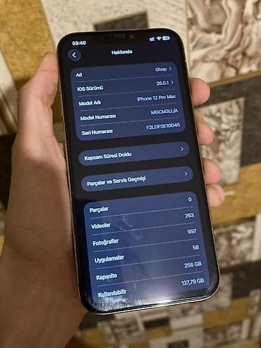 iphone 12 pro max 128 ikinci el: IPhone 12 Pro Max, 256 GB, Qızılı, Simsiz şarj, Face ID — 7