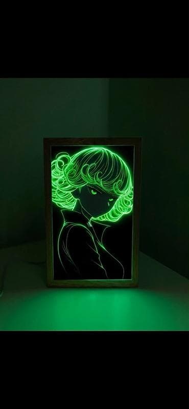 sam: LED işıqlı anime/poster çərçivələri - Dizayn: anime və oyun temalı — 2