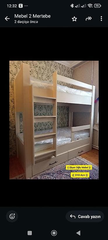 matras alti: Oğlan və qız üçün, Yeni, Çarpayı, Matras ilə, Siyirməli, Laminat — 1