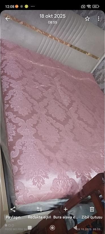 sisme yataq: Yataq üçün rəng - Çəhrayı Yataq örtüyü — 4