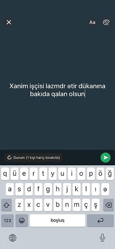 Satış məsləhətçisi tələb olunur, Yalnız qadınlar üçün