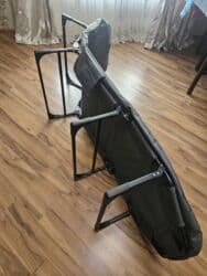 stol və stul dəstləri: Qatlanan rahat istirahət çarpayısı / şezlong - Rəng: tünd boz - — 2