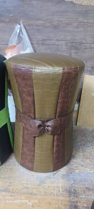 stul işlənmiş: Pufik oturacaq, Nabuk, Kredit yoxdur, Ödənişli çatdırılma — 3