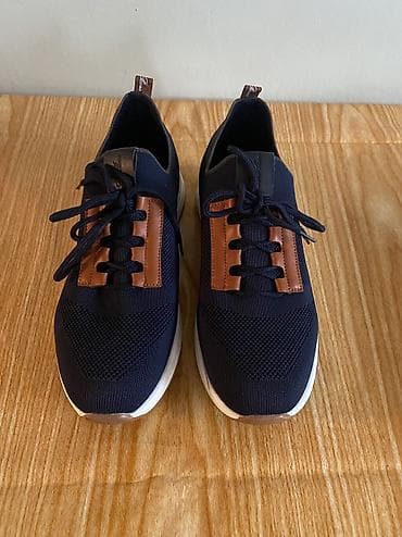 stay mate: Kişi idman üslubunda günlük ayaqqabı - Rəng: tünd göy (navy) üst, ağ — 10