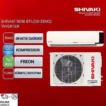 kondisioner kreditle: Kondisioner Shivaki, Yeni, 30-35 kv. m, Split sistem, Ödənişli quraşdırma — 3