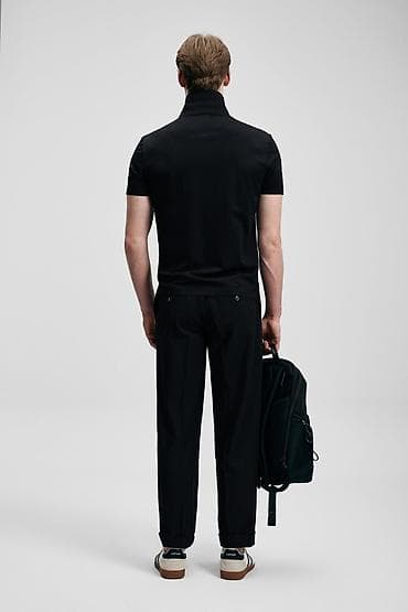 Lufian polo köynəyi – qara rəng - Minimalist dizayn, sinə hissəsində — 3