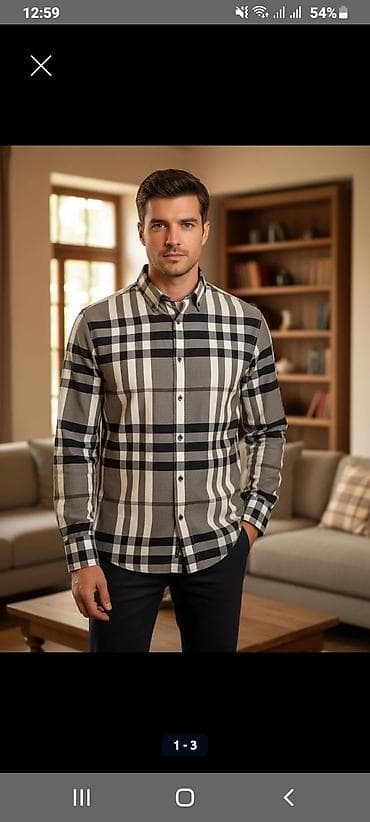 ucuz kurtkalar: Köynək, Burberry, L, rəng - Boz — 1