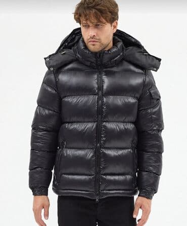 Kişi şişmə qış gödəkcəsi – qara rəng - Yüksək həcimli, yastıqlı