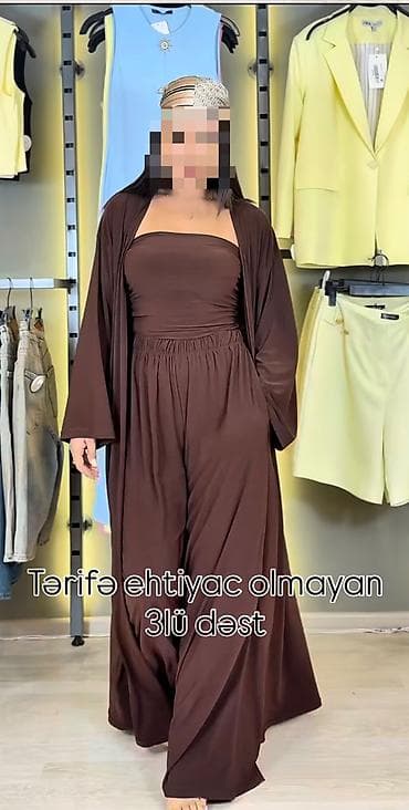 La femmedən 50 azn alınıb 1 dəfə səyahətə geyinilib. 3lü dəst S razmer — 2