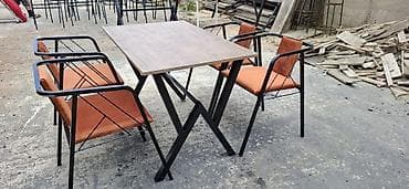 resotka sekilleri: Balkon üçün, Yeni, Açılmayan, Dördbucaq masa, 4 stul — 10