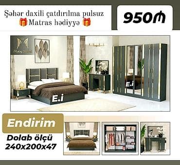 dolablar ikinci el: İkinəfərlik çarpayı, Dolab, Yeni — 1