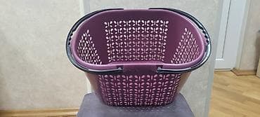 Şvabra, mop: Plastik məişət səbəti - Rəng: bənövşəyi - Material: möhkəm plastik - — 3