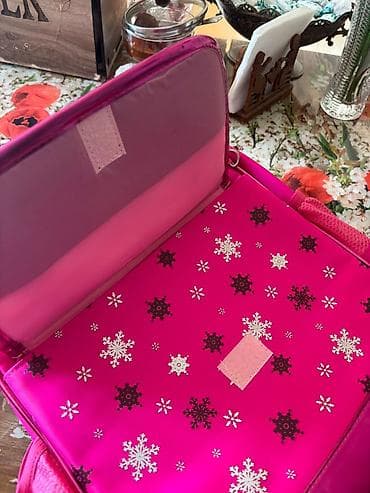 məktəb cantasi: Uşaq məktəb çantası – H-LOL mövzulu, parlaq çəhrayı - Ön hissədə — 4