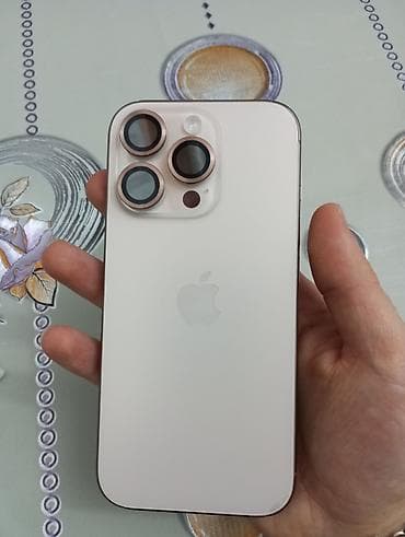 iphone kontakt home: IPhone 16 Pro, 128 GB, Desert Titanium, Zəmanət, Simsiz şarj, Face ID — 1