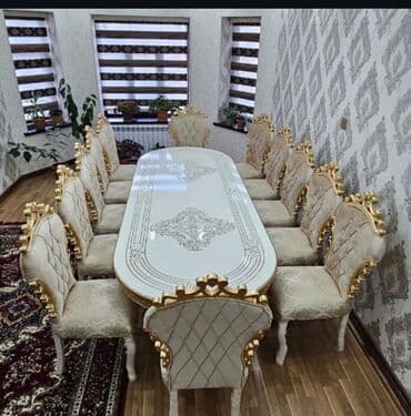 диван стол: Для гостиной, Новый, Раскладной, Прямоугольный стол, 6 стульев — 7