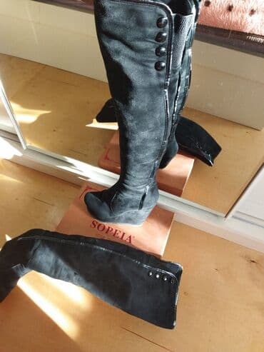 qadın çəkmələri: Ölçü: 39, rəng - Qara, İşlənmiş — 1