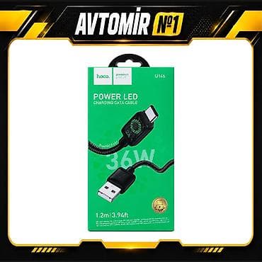 HOCO U146 Mundo LED-li sürətli şarj və data kabeli – 1.2 metr HOCO
