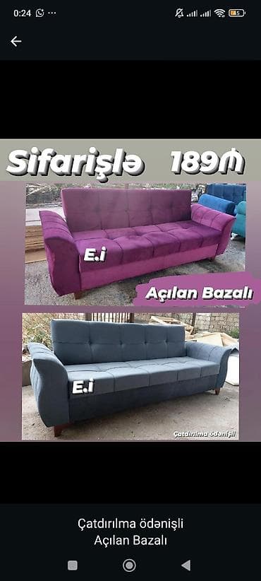 sunger: Di̇van-kravat, Qonaq otağı üçün, Parça, Bazalı, Açılan — 1