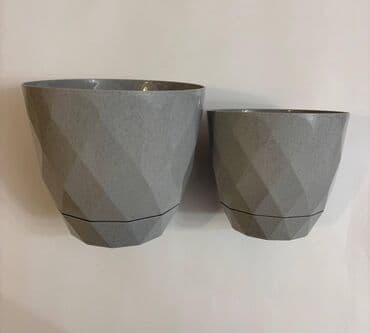 oyuncaq kaktus: Karasu plastik dekorativ dibçək - Model: Yakamoz Saksı No. 2 və No. 3 — 1