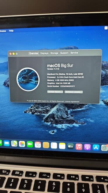 ноутбук apple: İşlənmiş Apple MacBook, 13.3 ", Intel Core i5, 128 GB — 3