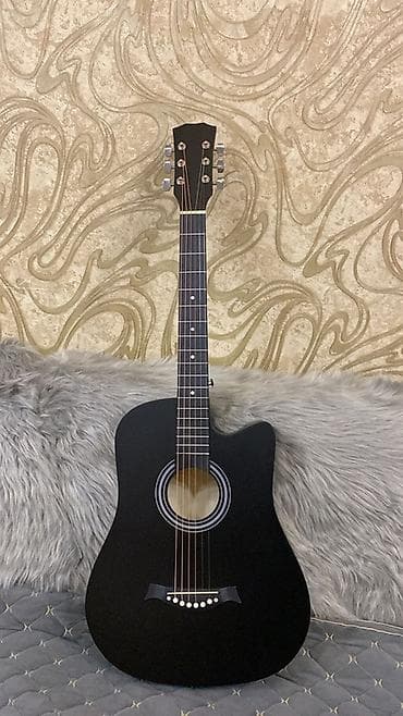 Akkustik gitara – kəsik korpuslu (cutaway) model - Rəng: mat qara -