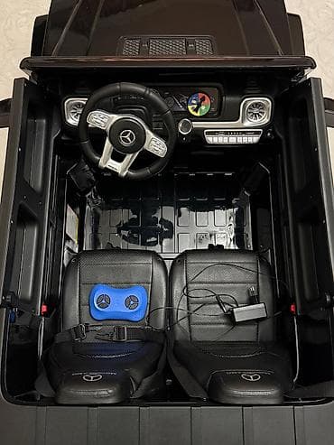 marvel oyuncaq: Uşaq üçün elektrikli maşın – Mercedes-Benz G-class üslubunda, qara — 4