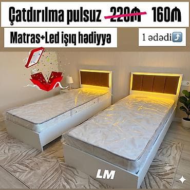 matraslar: Yeni, Təknəfərlik çarpayı, Matras ilə — 2