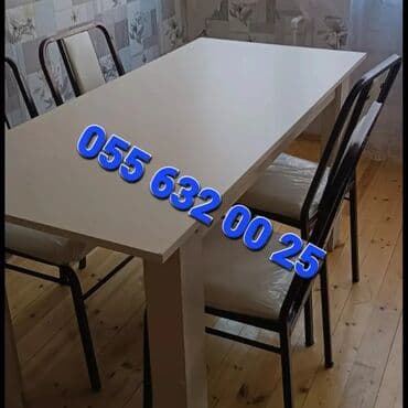 bağça üçün: Yeni, Kvadrat masa, Açılmayan, Stullar ilə, Azərbaycan — 5