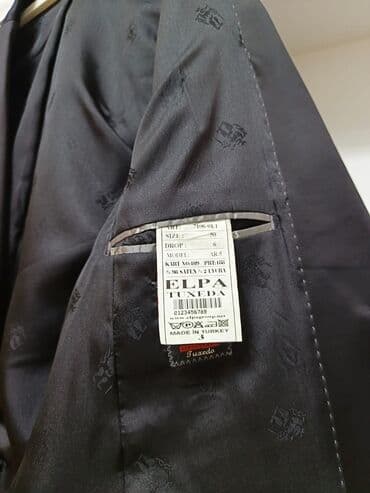 kişi ucun klassik qara kostyum: Pencek 44 razmer — 2