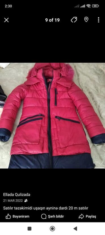 yaz ucun ust geyimleri: Uşaq üçün qış gödəkçəsi - Rəng: tünd çəhrayı, aşağı hissəsi və — 1