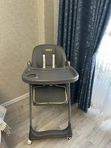 usaq stolu: Kidilo uşaq yemək stulu

- Rəng: tünd boz
tam ideal veziyetdedir — 3