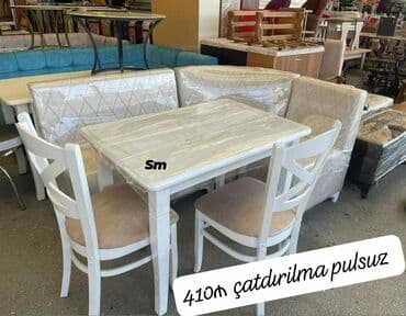 Masa və oturacaq dəstləri: Mətbəx üçün, Yeni, Açılmayan, 4 stul — 22