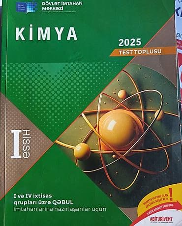 Məhsul: “Kimya 2025 – Test Toplusu” (DİM), I və II hissə dəst 8 manat