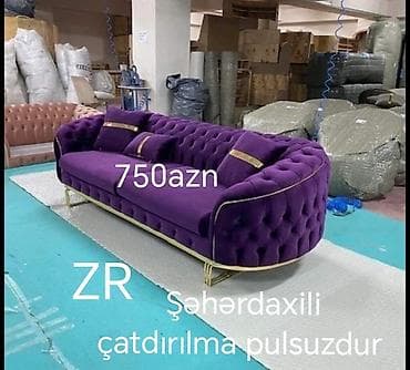 Divan, Yeni, Açılmayan, Bazasız, Vеlur parça, Şəhərdaxili pulsuz çatdırılma